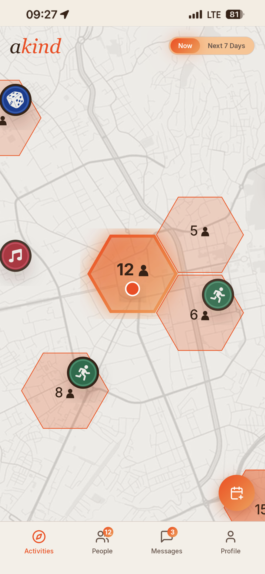 aKind curated mixer venue map