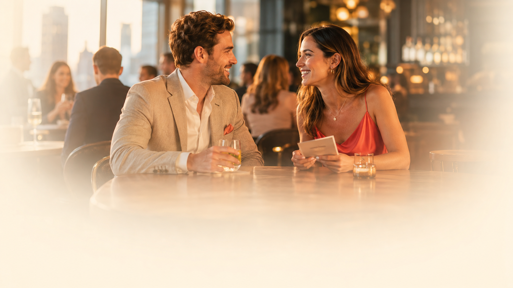 Singles meeting face to face at a curated aKind mixer